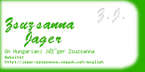 zsuzsanna jager business card